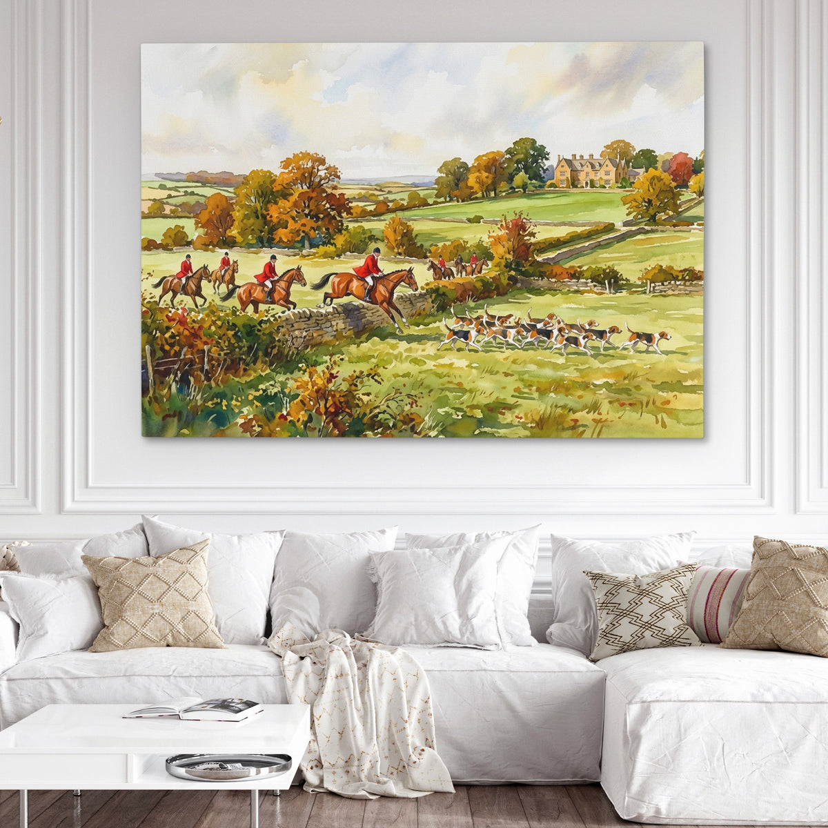 Fox Hunt Autumn — Fox Hunt Autumn White Couch and Wall 197