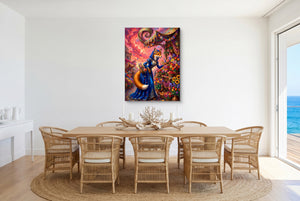 Fox Petal Path — fox petal path small dining room with ocean view 1port flush print
