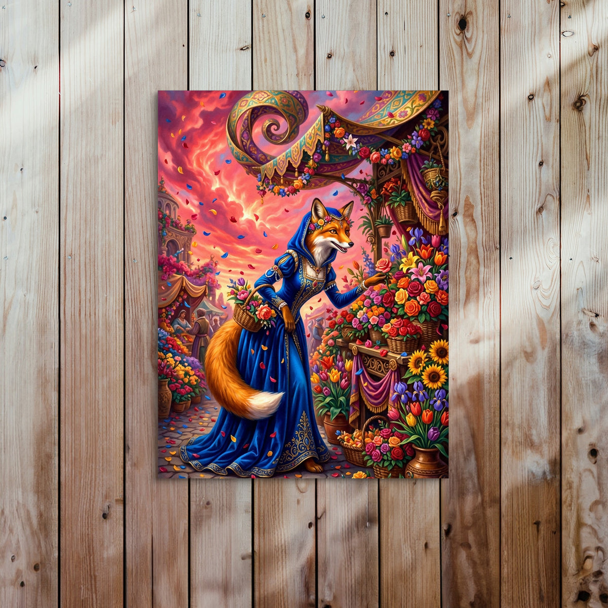 Fox Petal Path — fox petal path sq bed 2 wood panel 1port flush print