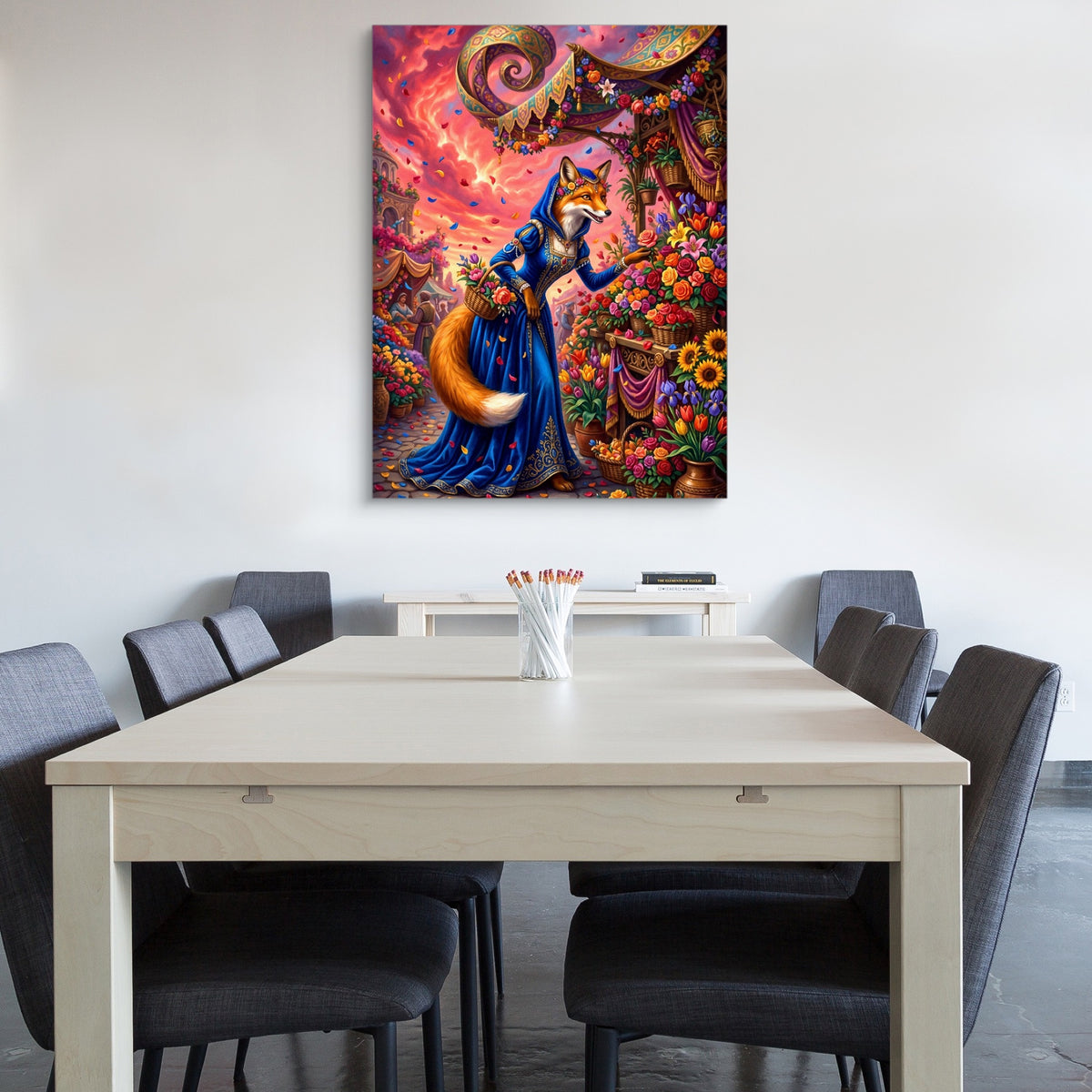 Fox Petal Path — fox petal path sq office wall 1port flush print