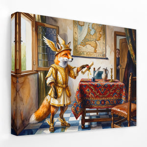 Fox Renaissance Study — Fox Renaissance Study Landscape   Side View   Mirror Wrap 193
