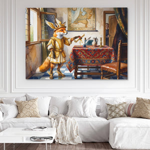 Fox Renaissance Study — Fox Renaissance Study White Couch and Wall 256
