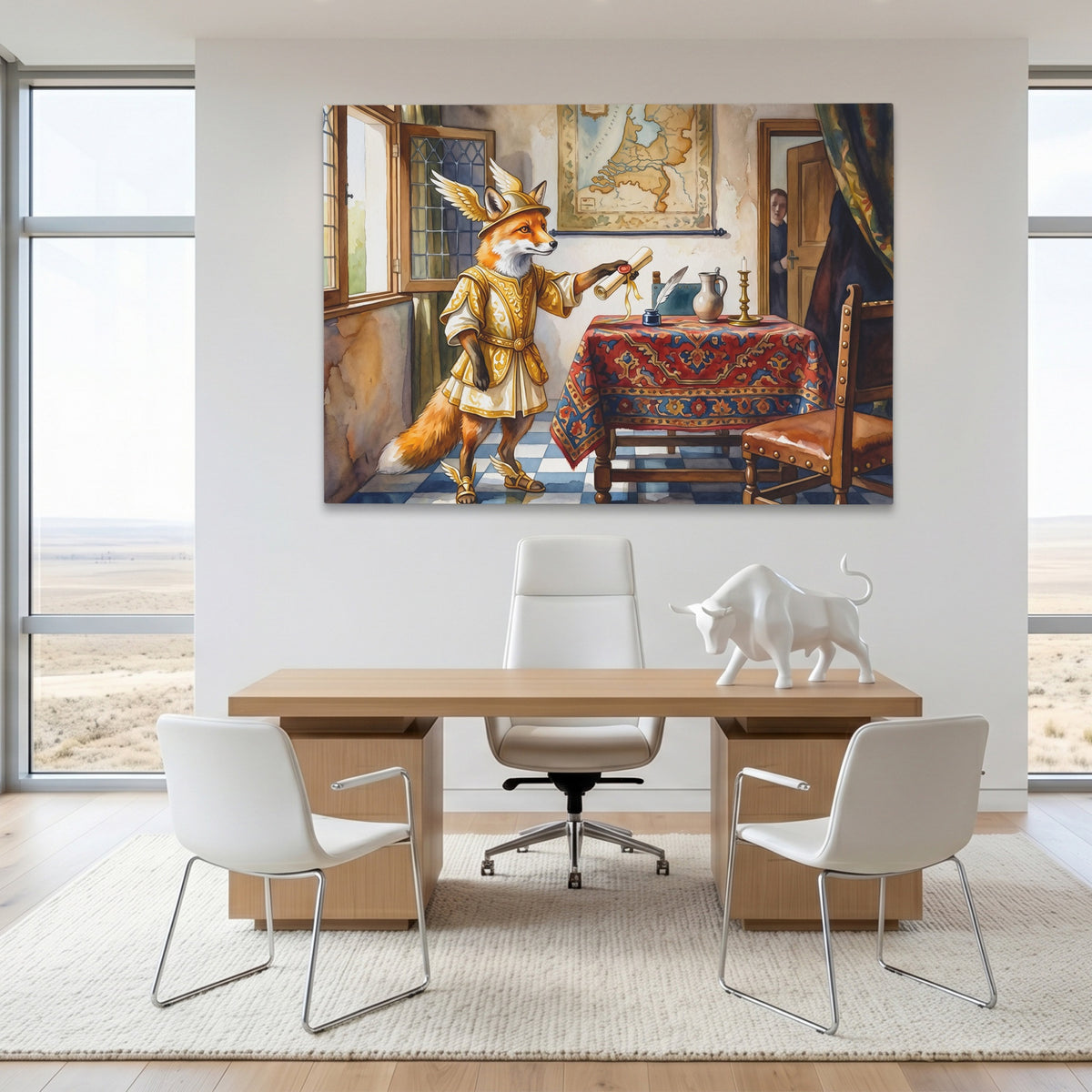 Fox Renaissance Study — Fox Renaissance Study White Bull Room Land 277