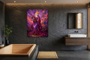 Fox with Bouquet — fox with bouquet small bathroom interior 1port flush print