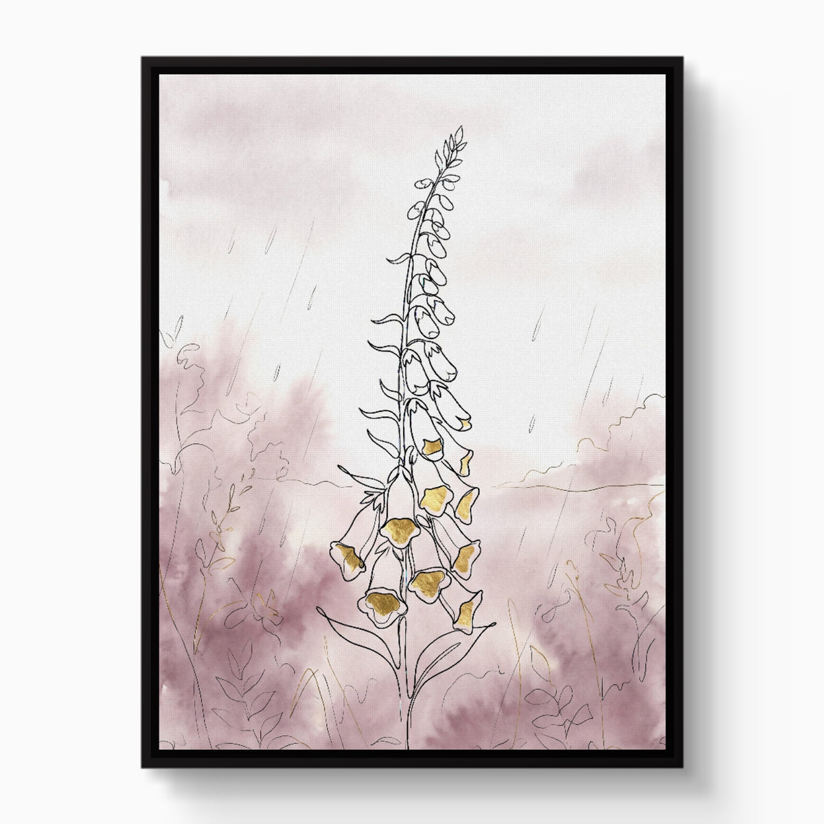 Foxglove Rains — foxglove rains white studio framed black