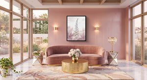 Foxglove Rains — foxglove rains pink living room 1port framed black