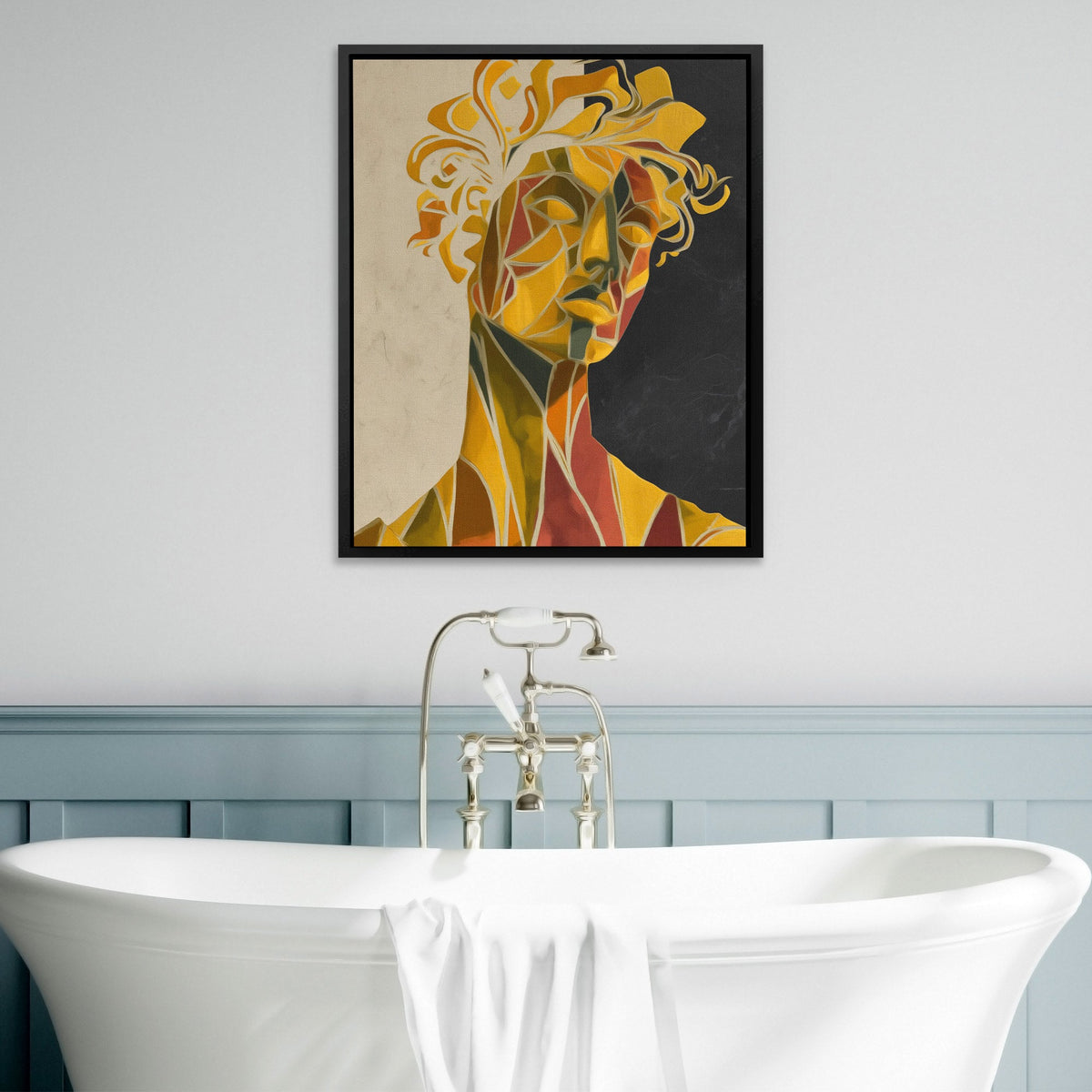 Fractured Golden Portrait - Luxury Wall Art