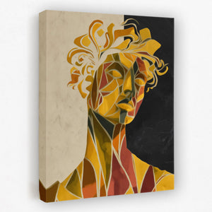 Fractured Golden Portrait - Luxury Wall Art