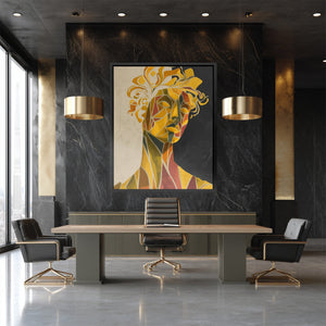 Fractured Golden Portrait - Luxury Wall Art
