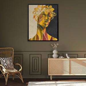 Fractured Golden Portrait - Luxury Wall Art