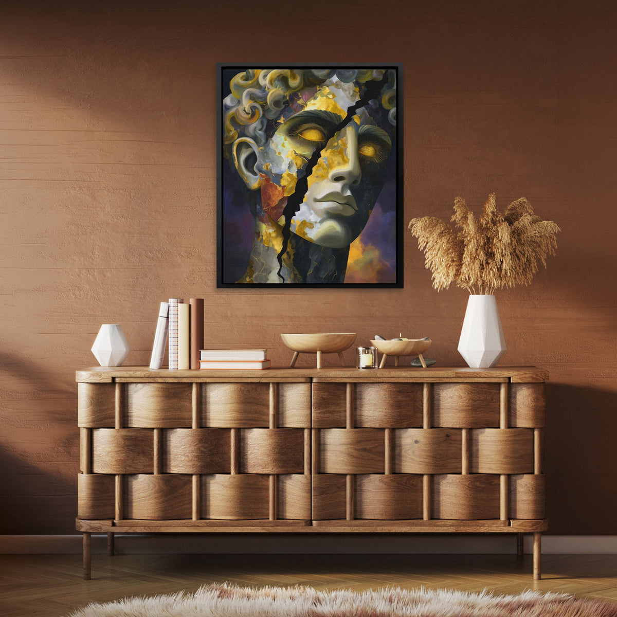 Fractured Golden Soul - Luxury Wall Art