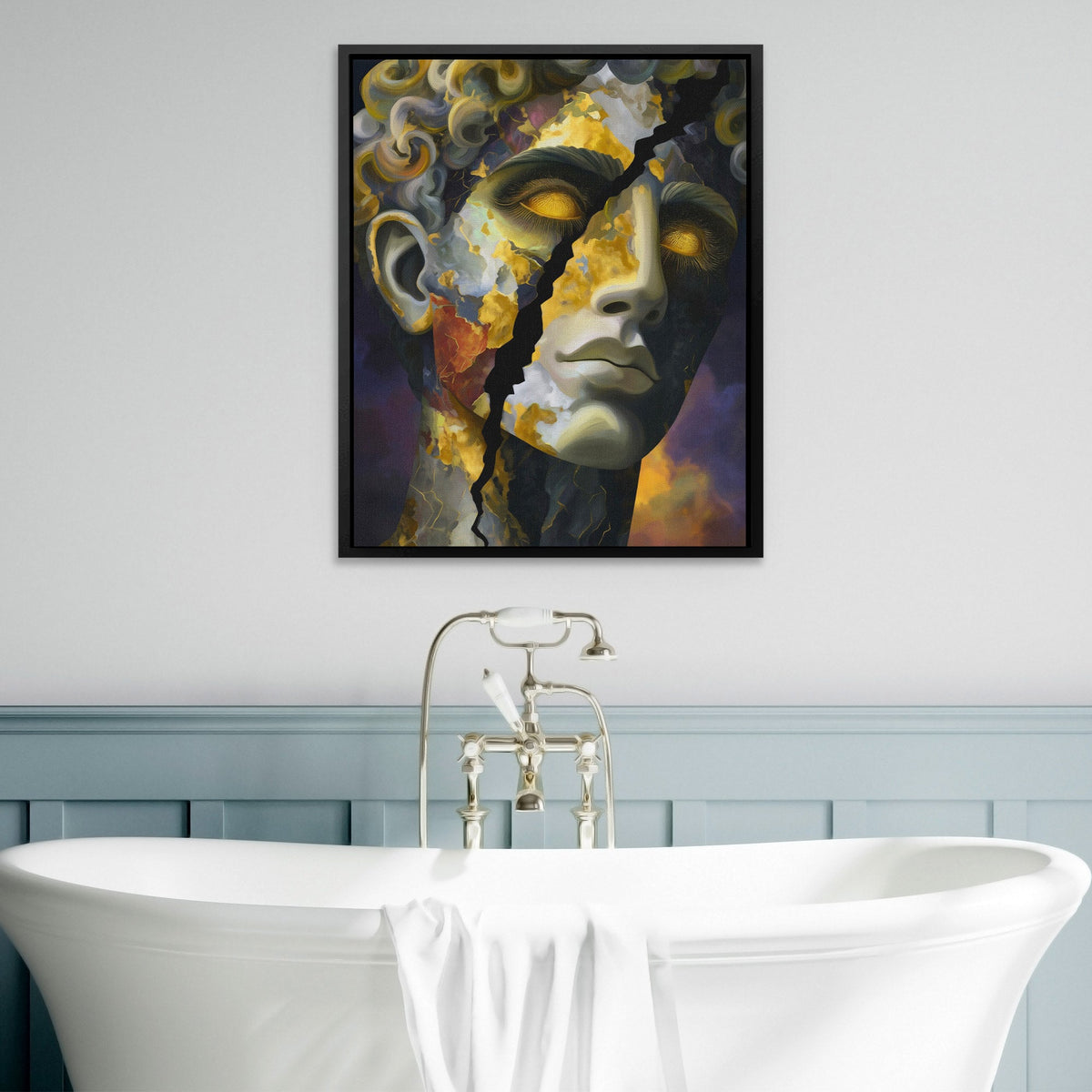 Fractured Golden Soul - Luxury Wall Art