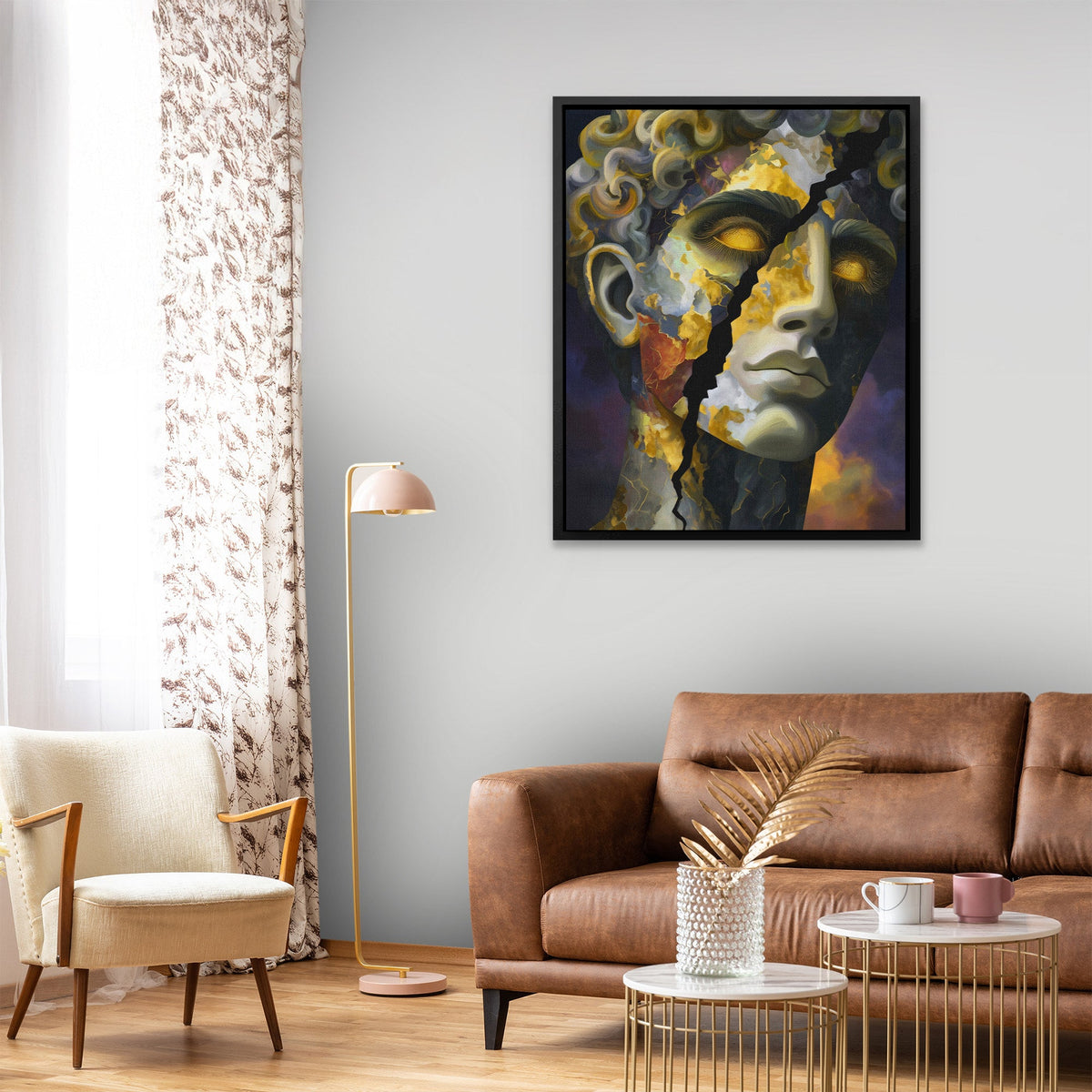 Fractured Golden Soul - Luxury Wall Art