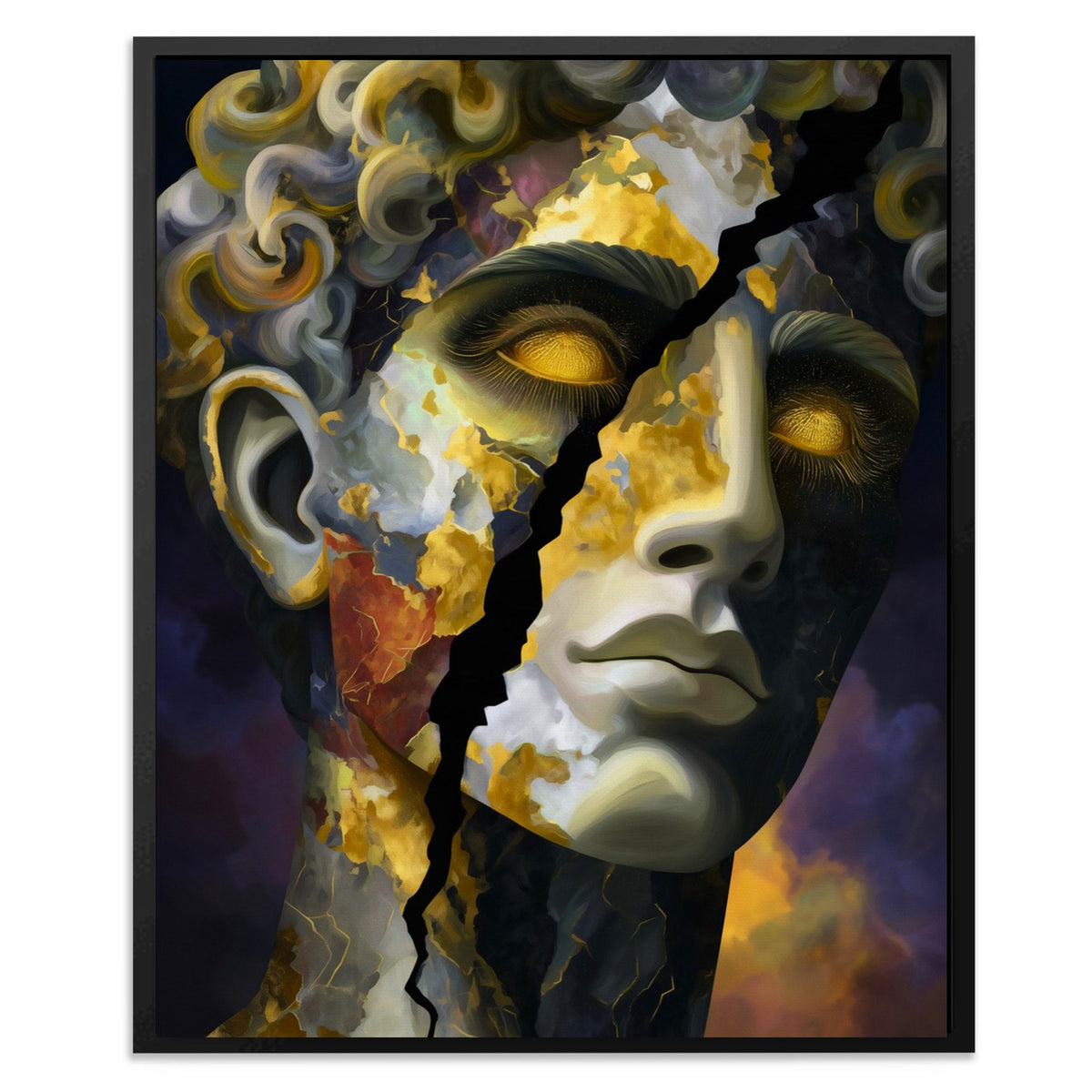 Fractured Golden Soul - Luxury Wall Art