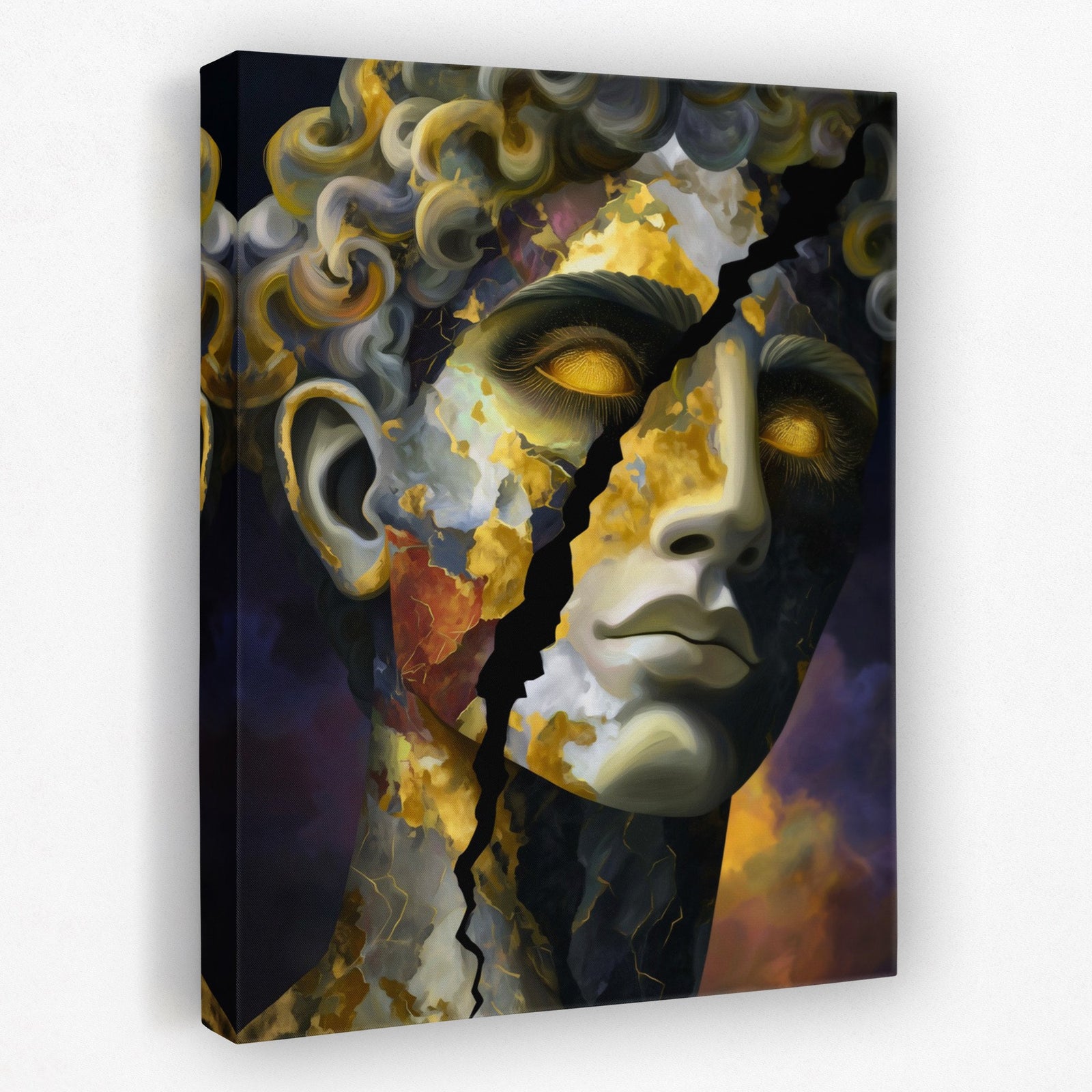 Fractured Golden Soul - Luxury Wall Art