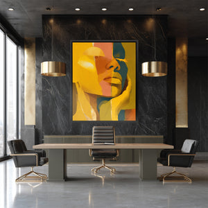 Fragmented Golden Self - Luxury Wall Art
