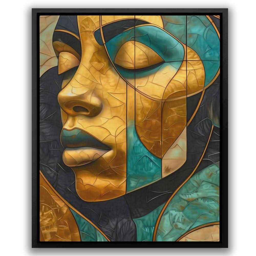 Fragmented Harmony - Face Canvas Wall Art