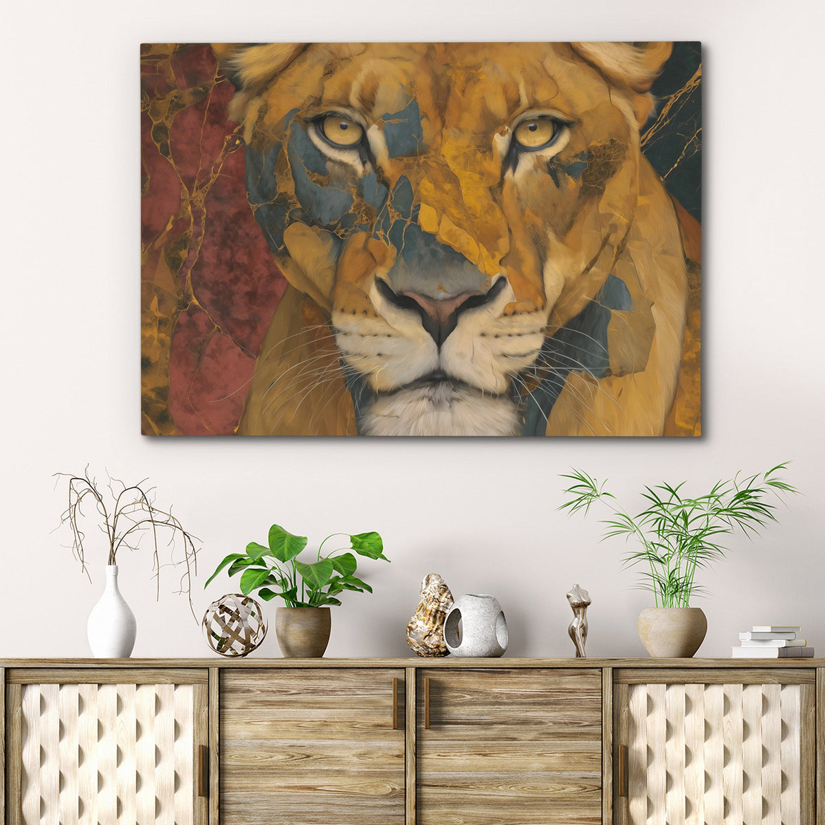 Fragmented Lion King - Luxury Wall Art