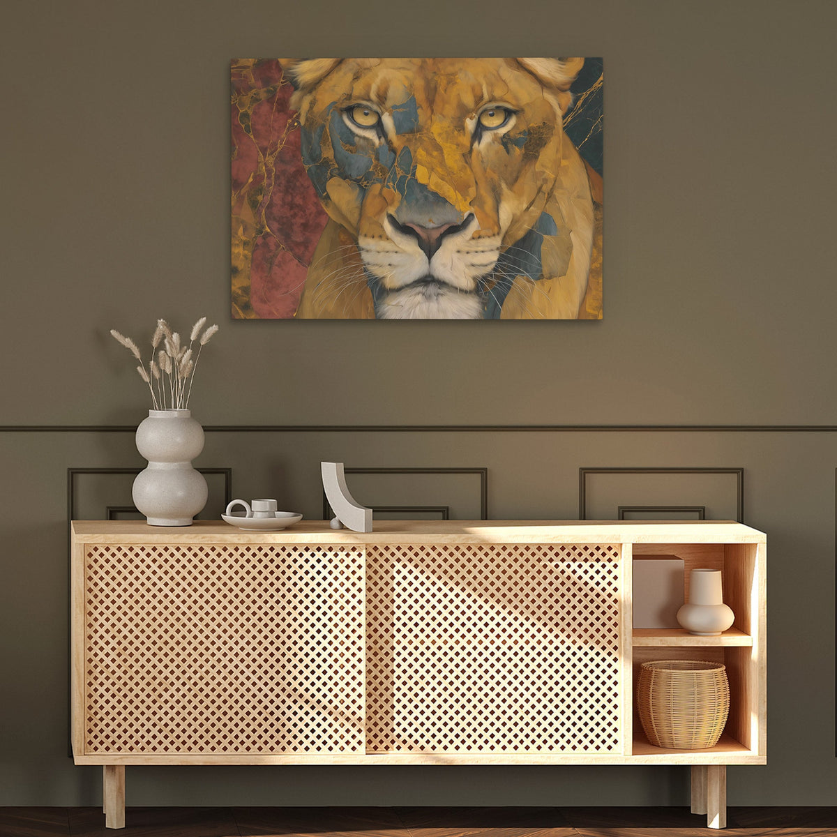 Fragmented Lion King - Luxury Wall Art