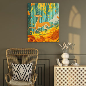 Free Running Through Fall - Luxury Wall Art