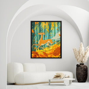 Free Running Through Fall - Luxury Wall Art