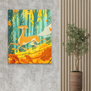 Free Running Through Fall - Luxury Wall Art