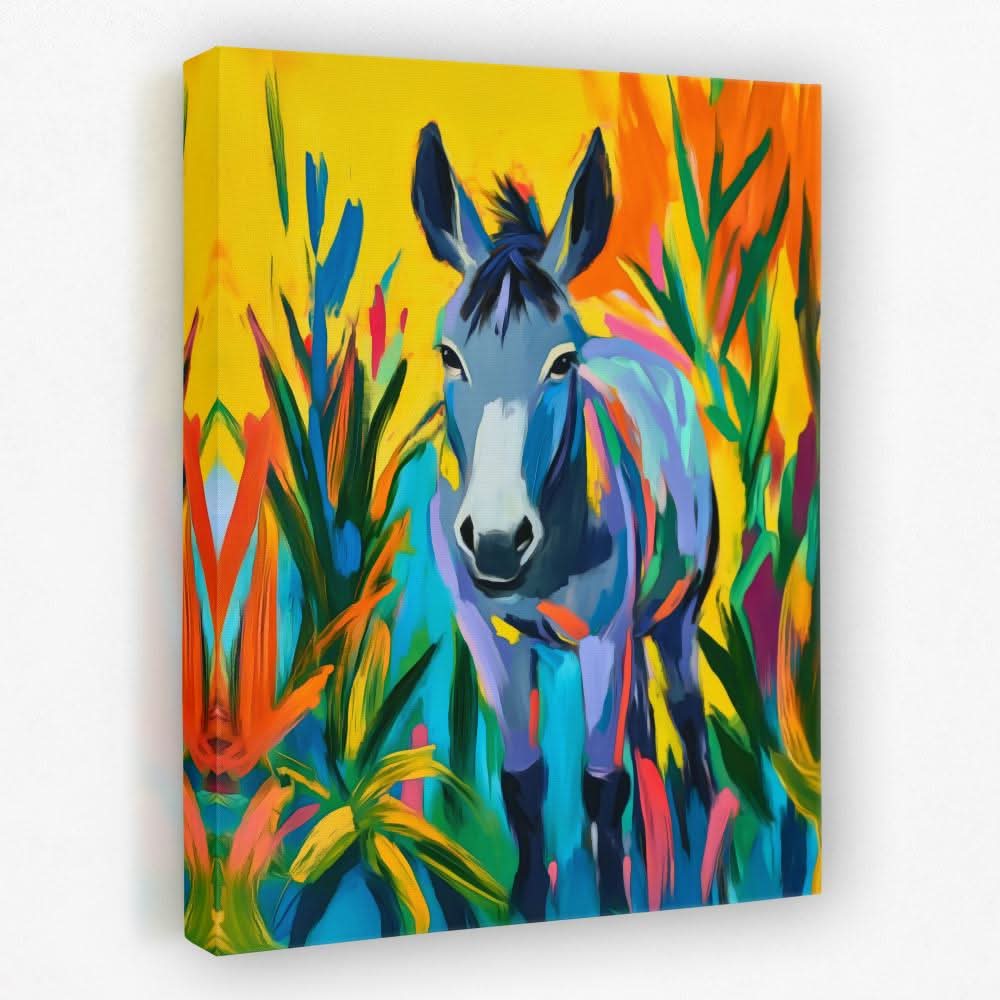 Friendly Donkey - Country and Farm Canvas Wall Art