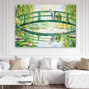 Frog Japanese Garden — Frog Japanese Garden White Couch and Wall 258