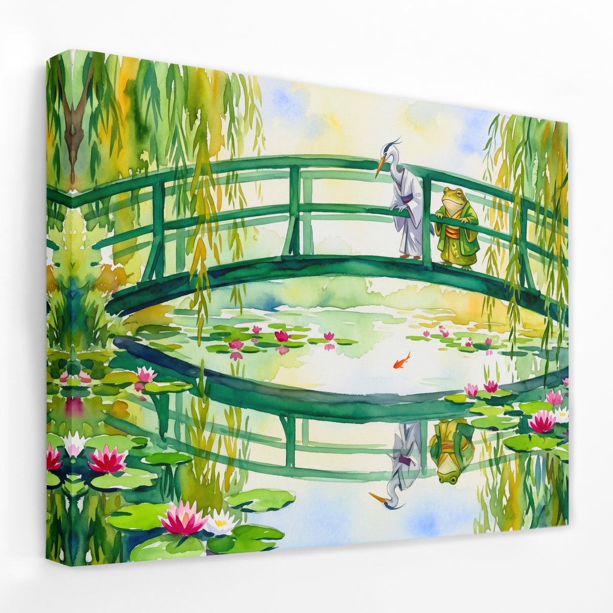 Frog Japanese Garden — Frog Japanese Garden Landscape   Side View   Mirror Wrap 195