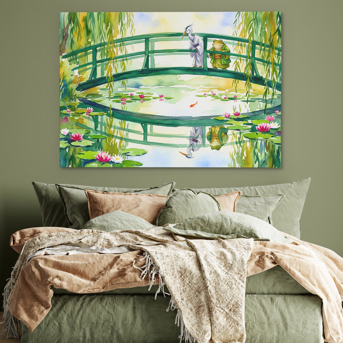 Frog Japanese Garden — Frog Japanese Garden Green Bedroom 153