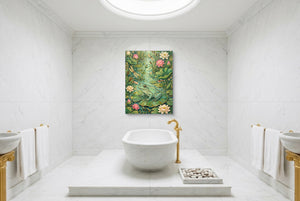 Frog Lily Pond — frog lily pond luxury bathroom interior 2 1port flush print