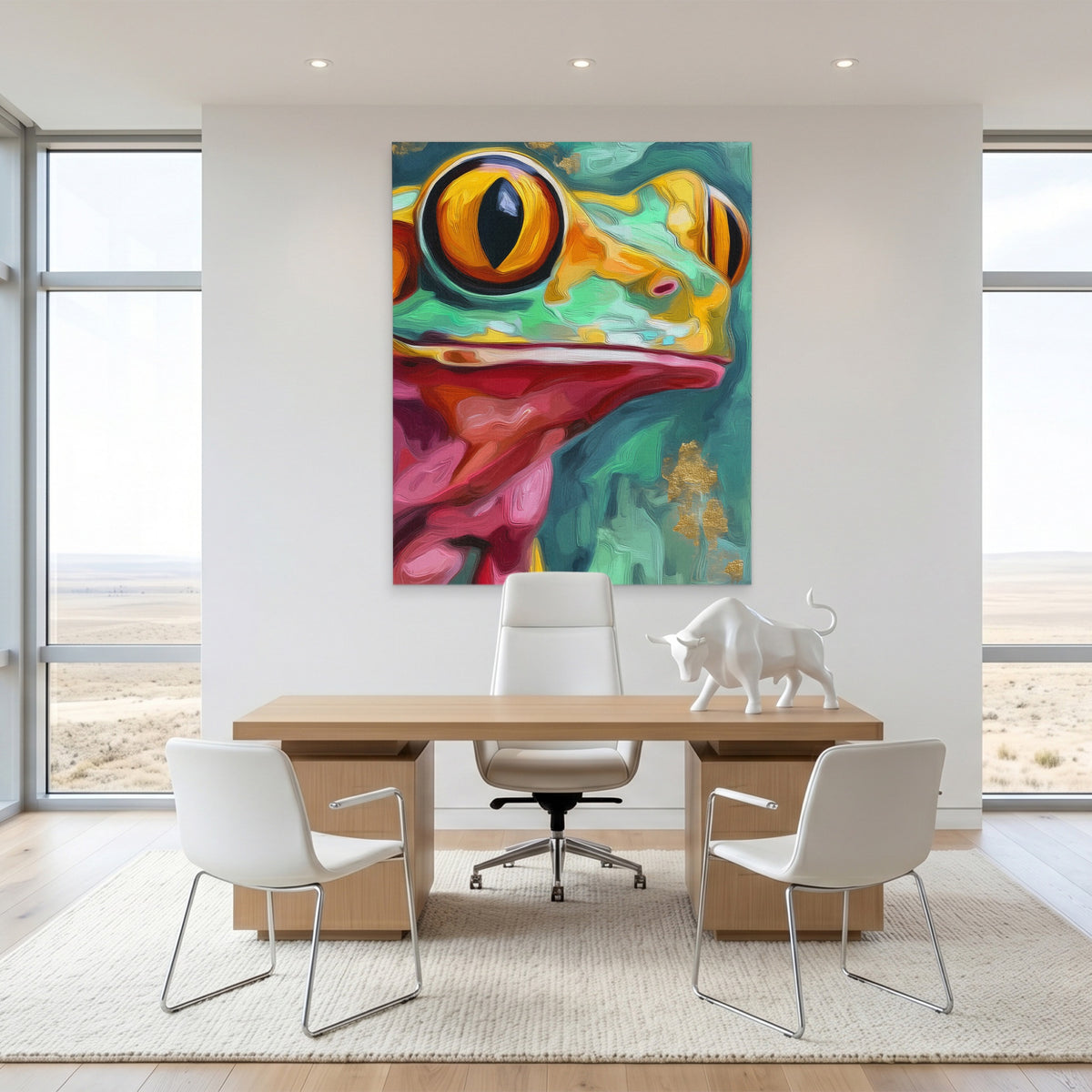 Frog Ochre Expressionist — Frog Ochre Expressionist White Bull Room Port 66
