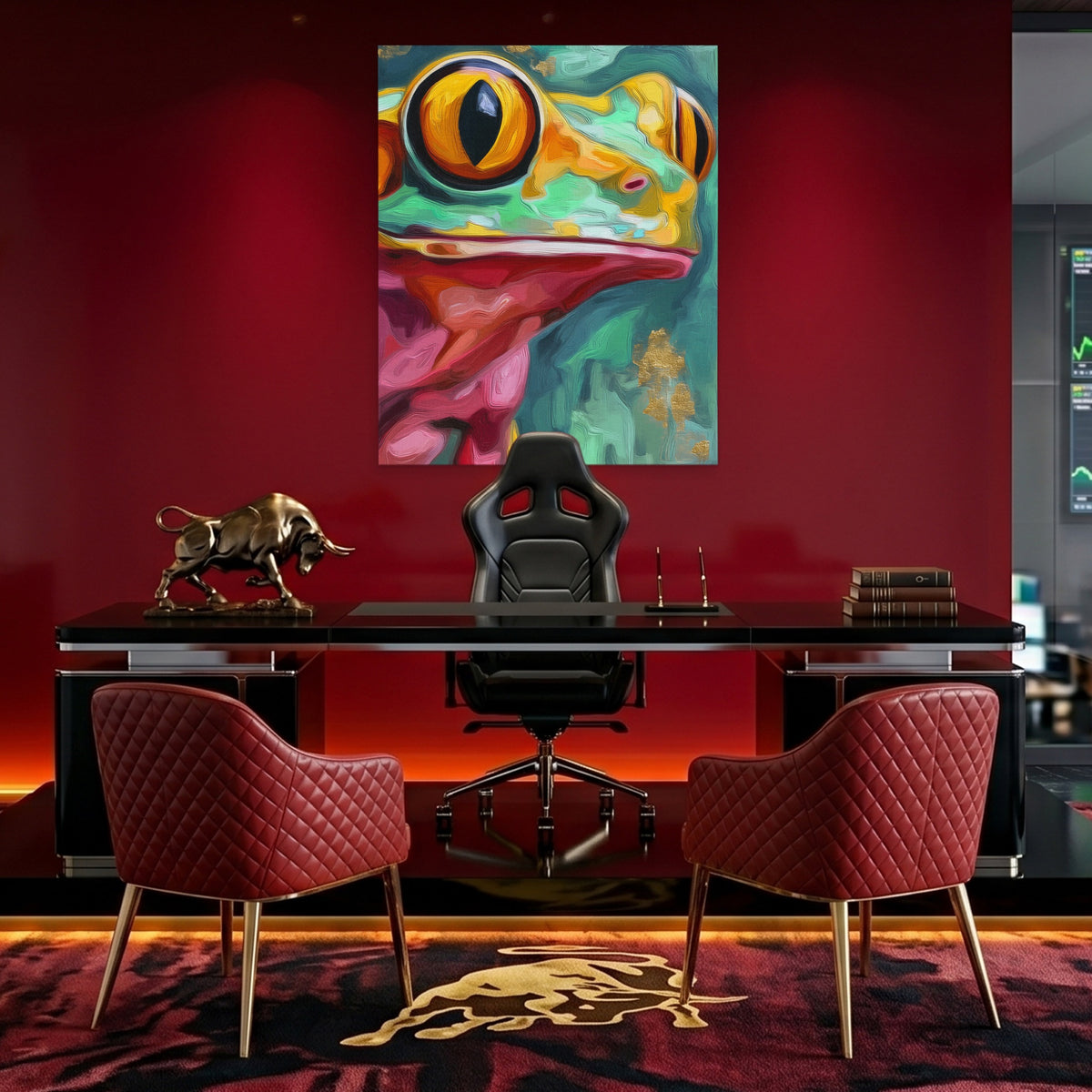 Frog Ochre Expressionist — Frog Ochre Expressionist Bull Trader Room Port 90