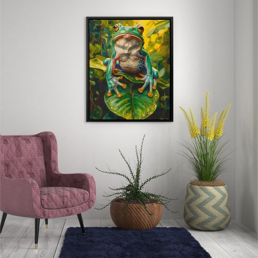 Frog on a Leaf - Luxury Wall Art