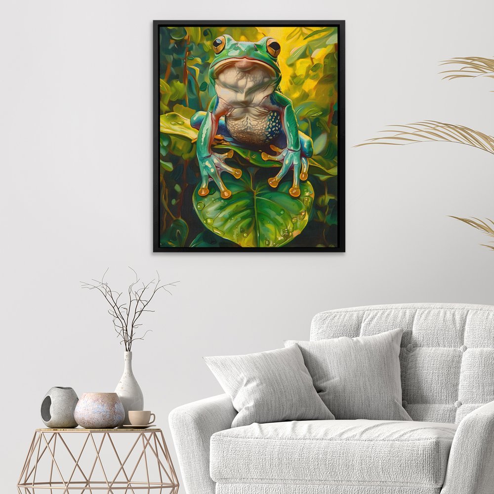 Frog on a Leaf - Luxury Wall Art