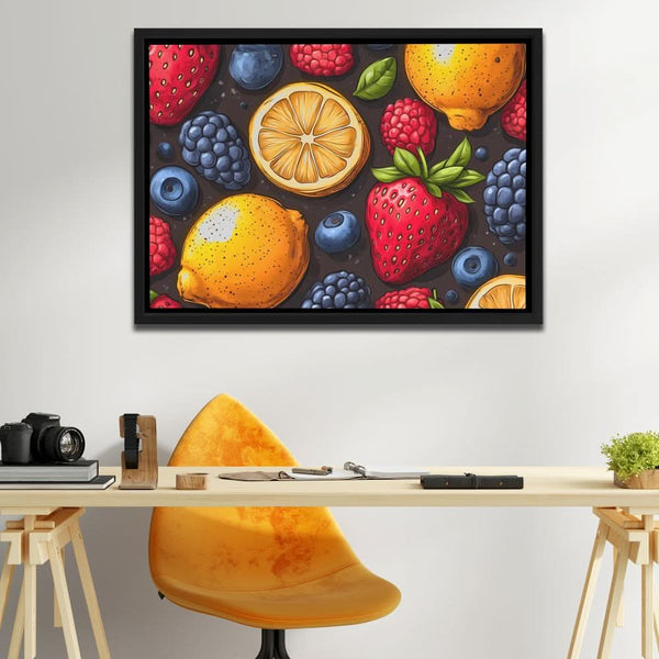set of 2 kitchen prints | kitchen wall art, fruit wall... Fruit Wall Art Print for Kitchen Decor
