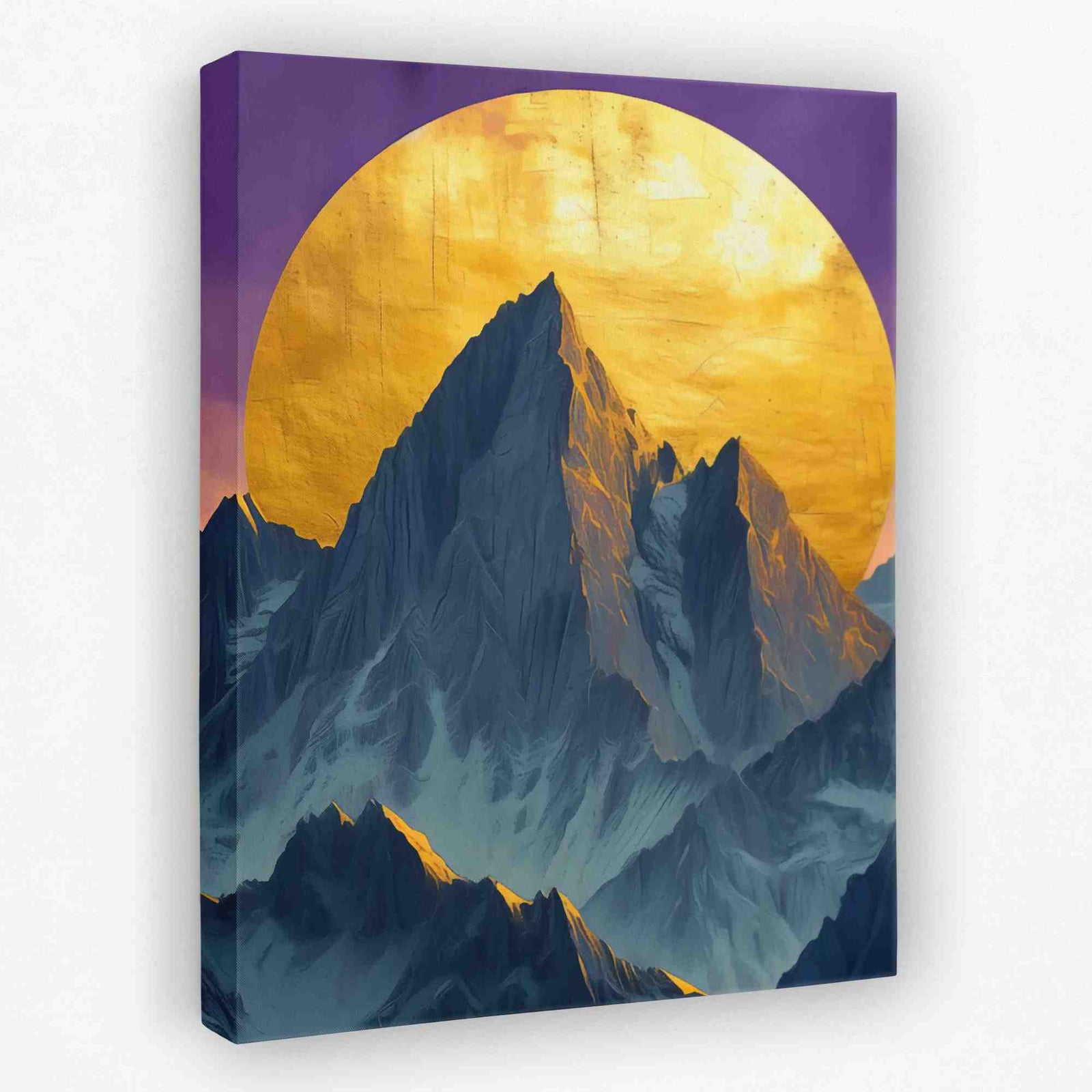 Full Moon Mountain - Landscapes Canvas Wall Art