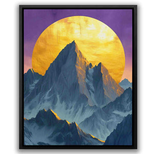 Full Moon Mountain - Luxury Wall Art