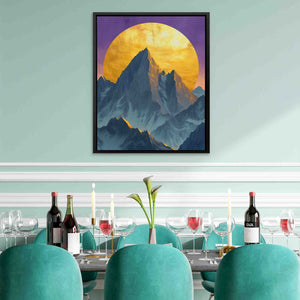 Full Moon Mountain - Luxury Wall Art