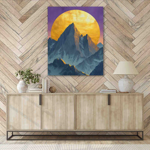 Full Moon Mountain - Luxury Wall Art