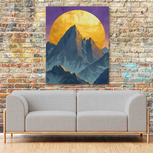 Full Moon Mountain - Luxury Wall Art