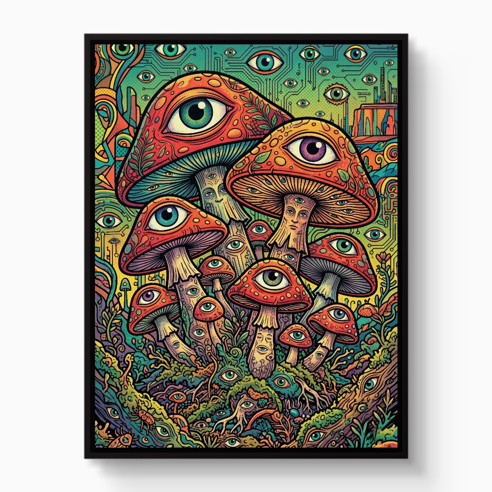Fungi Eye Network — fungi eye network white studio framed black