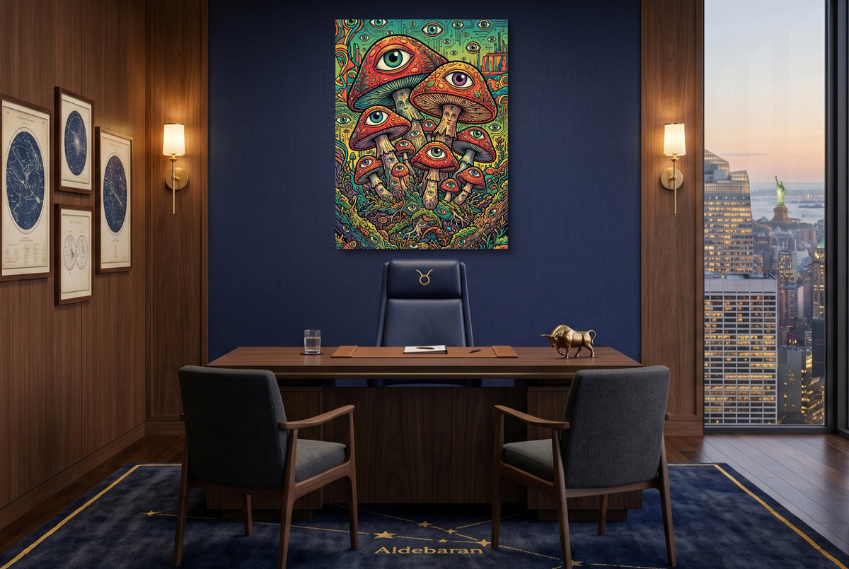 Fungi Eye Network — fungi eye network office with city view 1port flush print