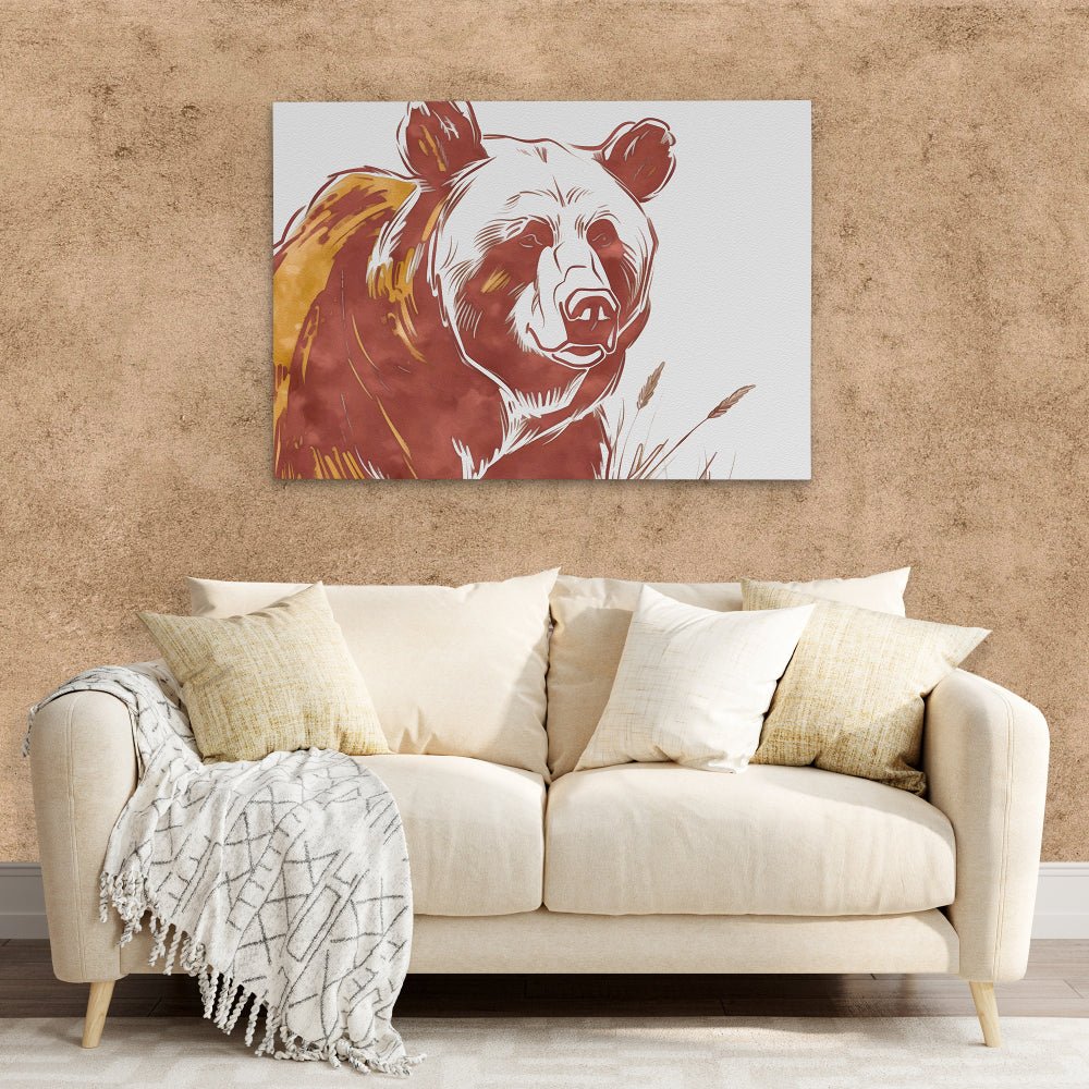 Furry Bear Portrait - Luxury Wall Art