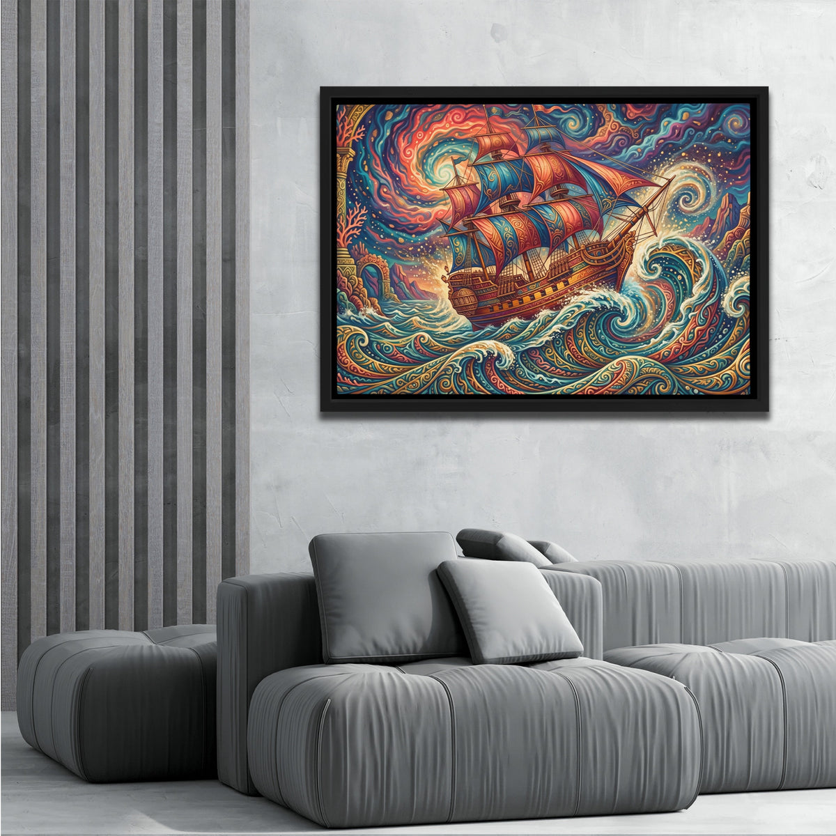 Galleon Swirling Seas — Galleon Swirling Seas grey room 2 land 323