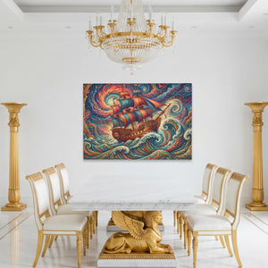 Galleon Swirling Seas — Galleon Swirling Seas Roman White Room Land 218