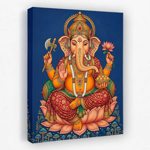 Ganesh Golden Lotus — Ganesh Golden Lotus Portrait   Side View   Mirror 43