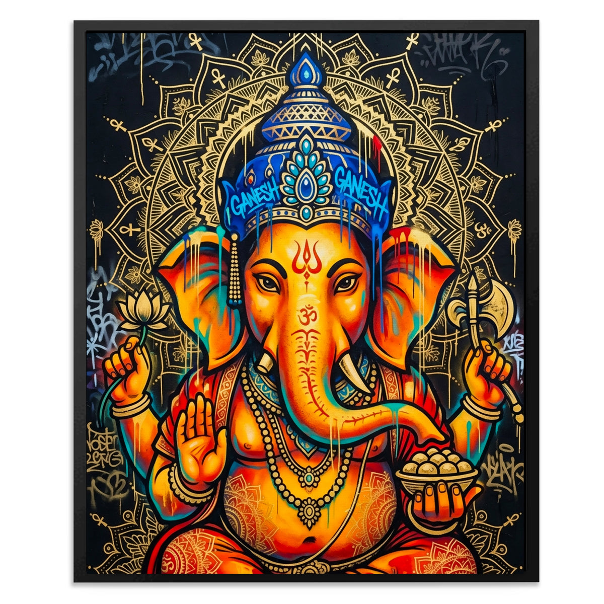 Ganesh Orange Mandala — Ganesh Orange Mandala Front Facing Portrait2 38