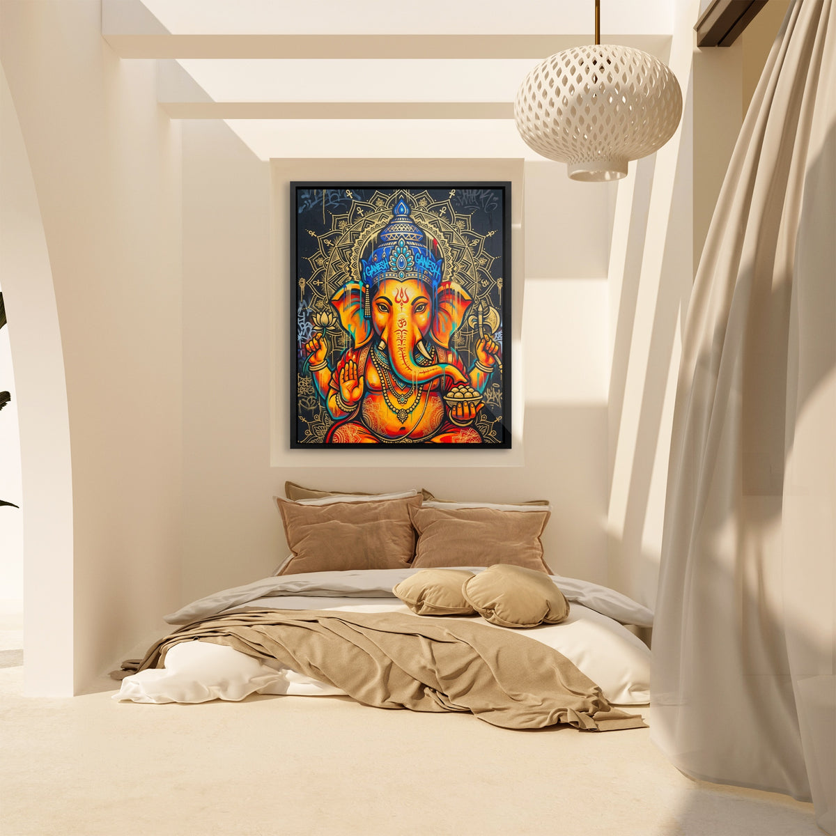 Ganesh Orange Mandala — Ganesh Orange Mandala Bali Bedroom 2