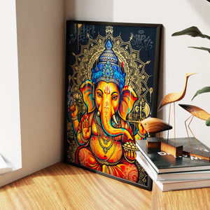 Ganesh Orange Mandala — Ganesh Orange Mandala New   Living Room Wall Apartment Zoom 74